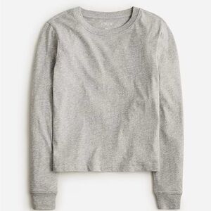 J. Crew Vintage Jersey Long Sleeve in Heather Gray